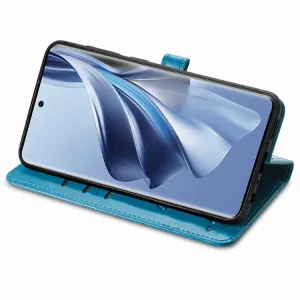 CUTE CAT Peňaženkový kryt Oppo Reno10 5G / Reno10 Pro 5G modrý