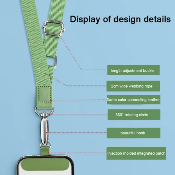 PROTEMIO LANYARD Univerzálna šnúrka na mobil pod zadný kryt šedá