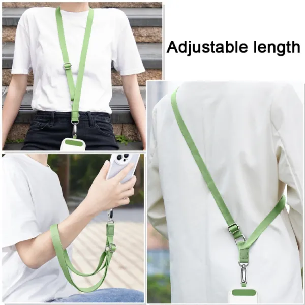 PROTEMIO LANYARD Univerzálna šnúrka na mobil pod zadný kryt šedá