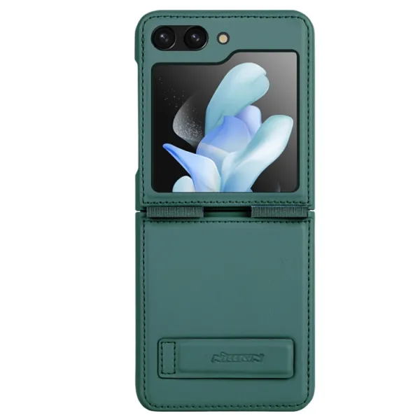 NILLKIN QIN Ochranný kryt so stojanom pre Samsung Galaxy Z Flip5 5G zelený