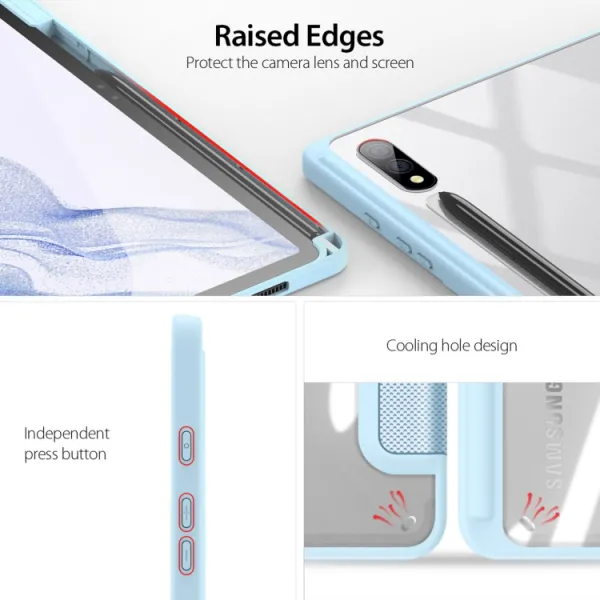 DUX TOBY Flipové puzdro Samsung Galaxy Tab S9+ modré
