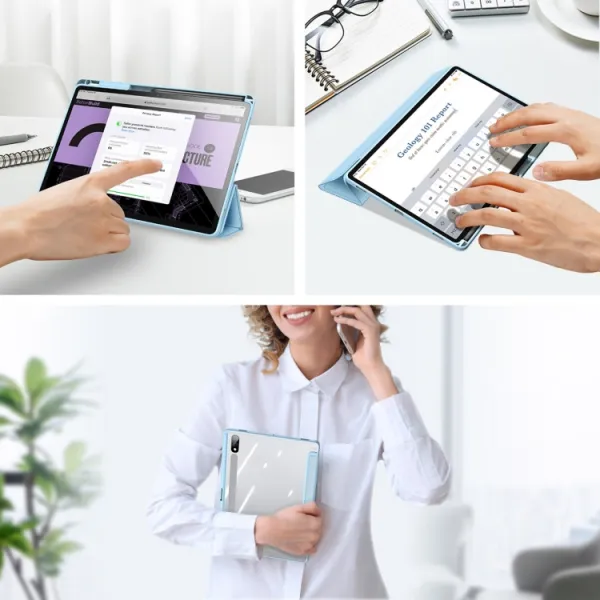 DUX TOBY Flipové puzdro Samsung Galaxy Tab S9+ modré