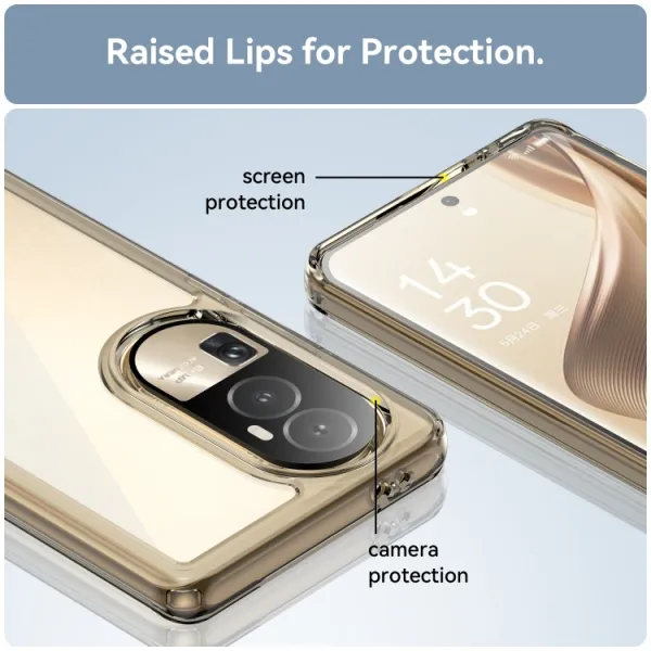 CRYSTAL Ochranný kryt pre Oppo Reno10 5G / Oppo Reno10 Pro 5G šedý