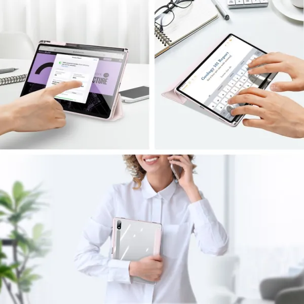 DUX TOBY Flipové puzdro Samsung Galaxy Tab S9+ ružové