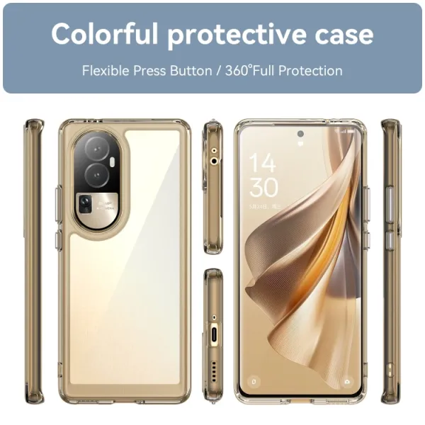 CRYSTAL Ochranný kryt pre Oppo Reno10 5G / Oppo Reno10 Pro 5G šedý