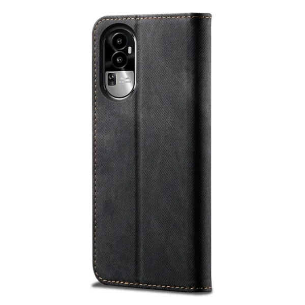 DENIM Peňaženkový kryt pre Oppo Reno10 5G / Reno10 Pro 5G čierny
