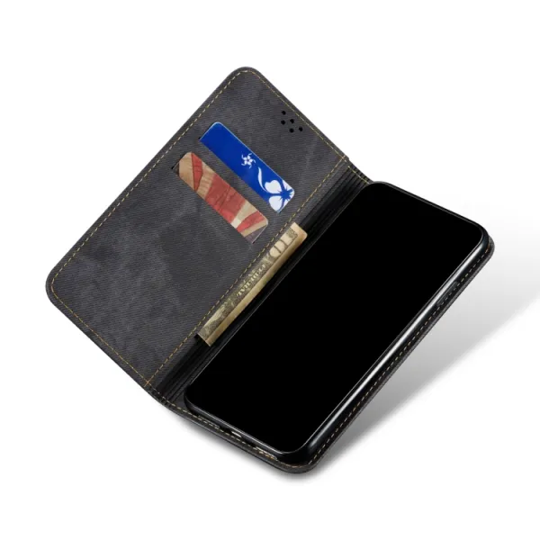 DENIM Peňaženkový kryt pre Oppo Reno10 5G / Reno10 Pro 5G čierny