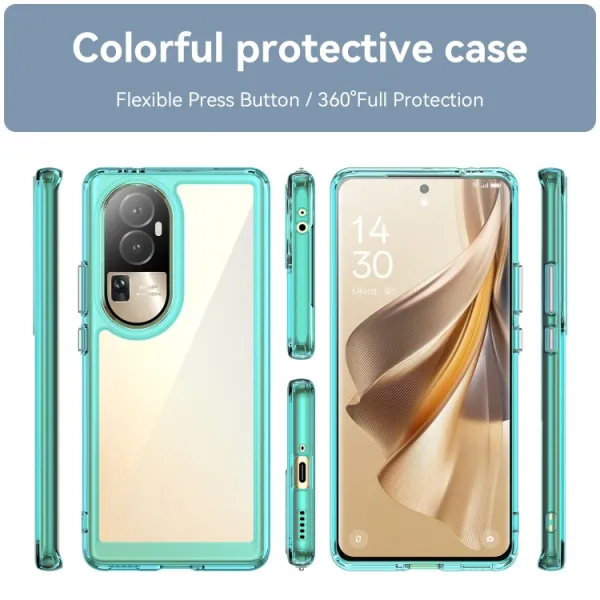 CRYSTAL Ochranný kryt pre Oppo Reno10 5G / Oppo Reno10 Pro 5G tyrkysový