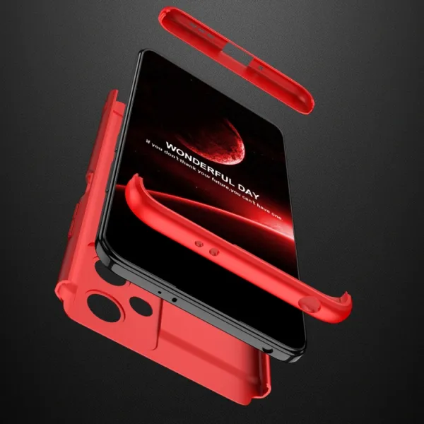 360° Ochranný kryt Xiaomi Redmi Note 12 5G červený