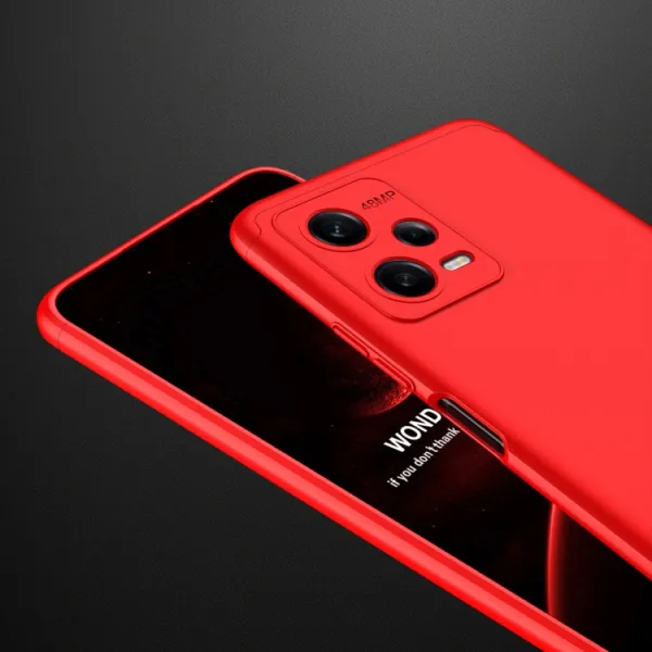 360° Ochranný kryt Xiaomi Redmi Note 12 5G červený