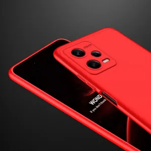 360° Ochranný kryt Xiaomi Redmi Note 12 5G červený