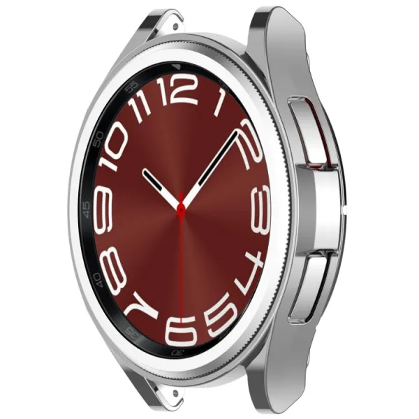 TPU HALF COVER Obal pre Samsung Galaxy Watch6 Classic 43mm strieborný