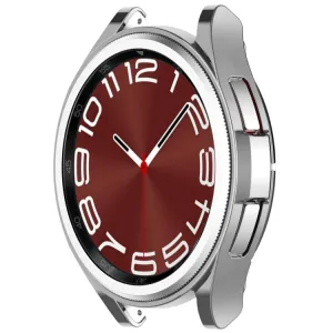 TPU HALF COVER Obal pre Samsung Galaxy Watch6 Classic 43mm strieborný