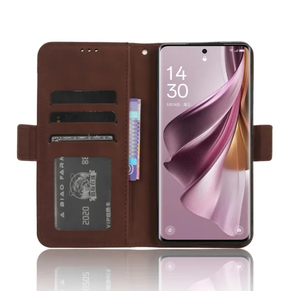 SLOT Peňaženkový obal pre Oppo Reno10 5G / Reno10 Pro 5G hnedý