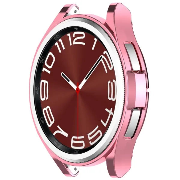 TPU HALF COVER Obal pre Samsung Galaxy Watch6 Classic 43mm ružový
