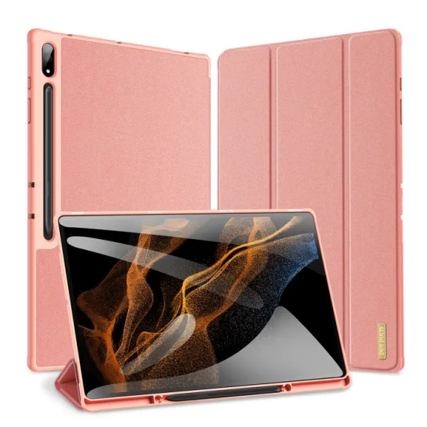 DUX DOMO Zaklápacie puzdro Samsung Galaxy Tab S8 Ultra / Tab S9 Ultra / Tab S10 Ultra ružové