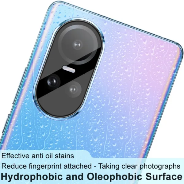 IMAK FULL COVER BLACK Sklo pre fotoaparát Oppo Reno10 5G / Reno 10 Pro 5G