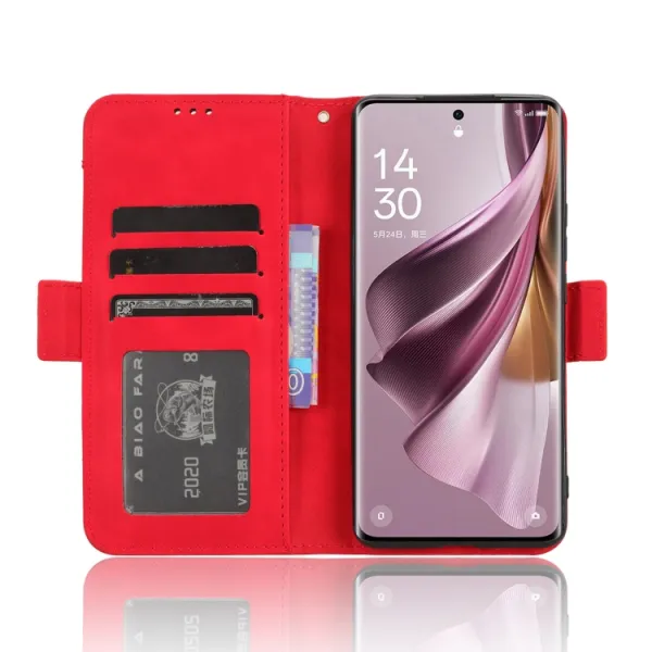 SLOT Peňaženkový obal pre Oppo Reno10 5G / Reno10 Pro 5G červený