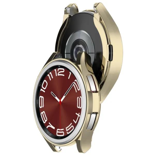 TPU HALF COVER Obal pre Samsung Galaxy Watch6 Classic 43mm zlatý