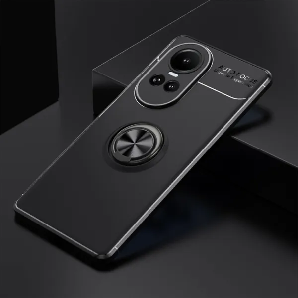 HOLDER Silikónový kryt s držiakom Oppo Reno10 5G / Reno 10 Pro 5G čierny