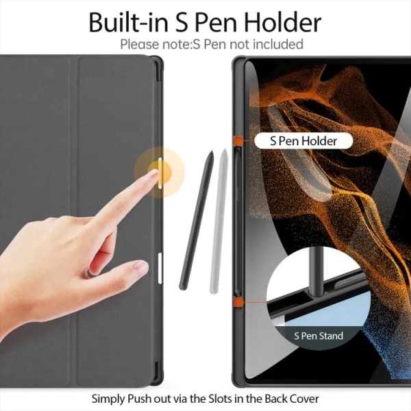 DUX DOMO Zaklápacie puzdro Samsung Galaxy Tab S8 Ultra / Tab S9 Ultra / Tab S10 Ultra čierne