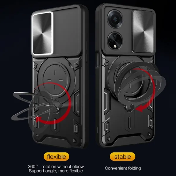 CD RING Ochranný kryt so stojanom pre Oppo A98 5G modrý