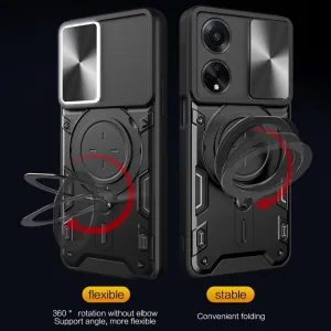 CD RING Ochranný kryt so stojanom pre Oppo A98 5G modrý
