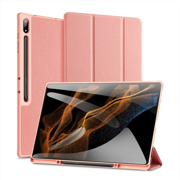 DUX DOMO Zaklápacie puzdro Samsung Galaxy Tab S8 Ultra / Tab S9 Ultra / Tab S10 Ultra ružové