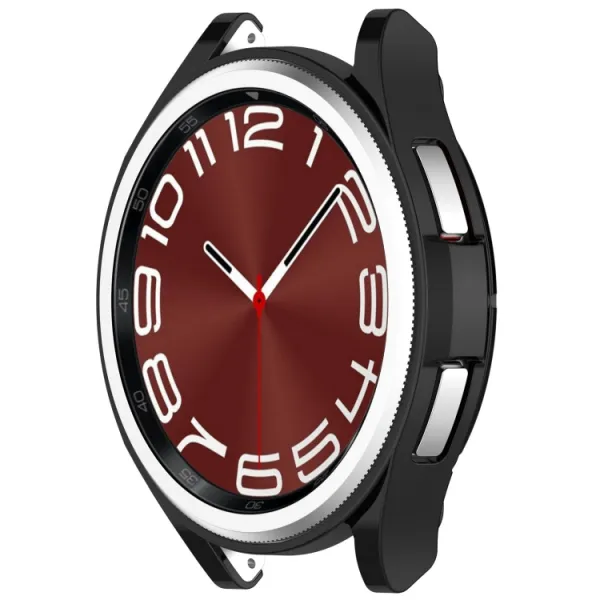 TPU HALF COVER Obal pre Samsung Galaxy Watch6 Classic 43mm čierny