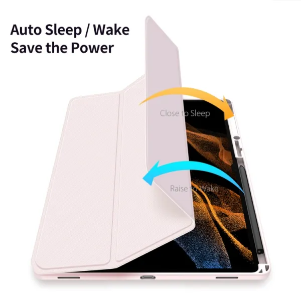 DUX TOBY Flipové puzdro Samsung Galaxy Tab S9 Ultra / Tab S10 Ultra ružové