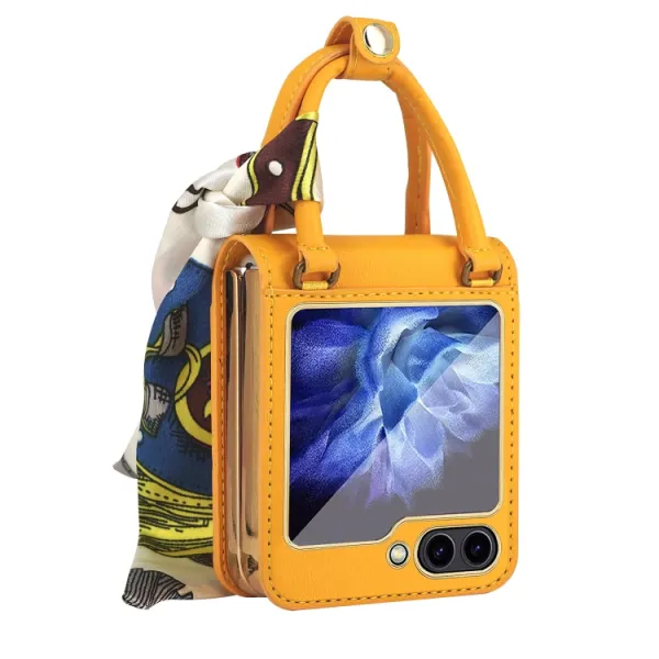 GKK HANDBAG Ochranný obal Samsung Galaxy Z Flip5 5G žltý