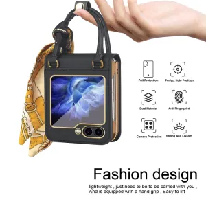 GKK HANDBAG Ochranný obal Samsung Galaxy Z Flip5 5G modrý