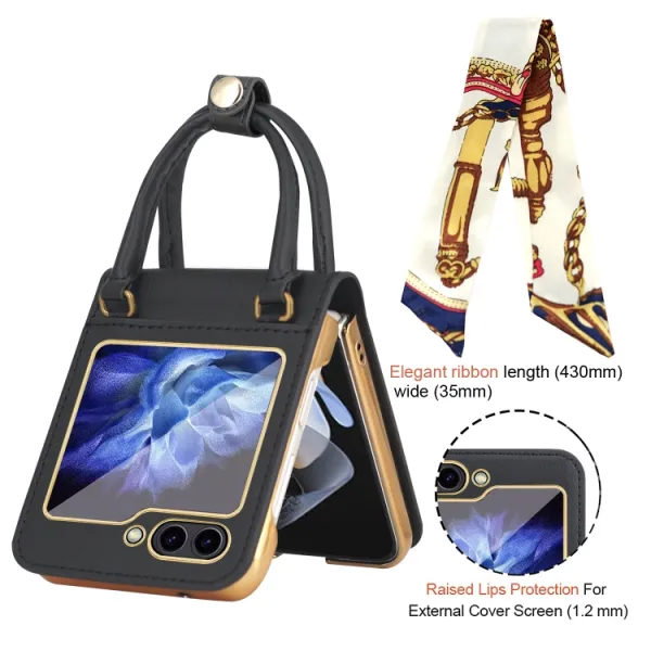 GKK HANDBAG Ochranný obal Samsung Galaxy Z Flip5 5G modrý