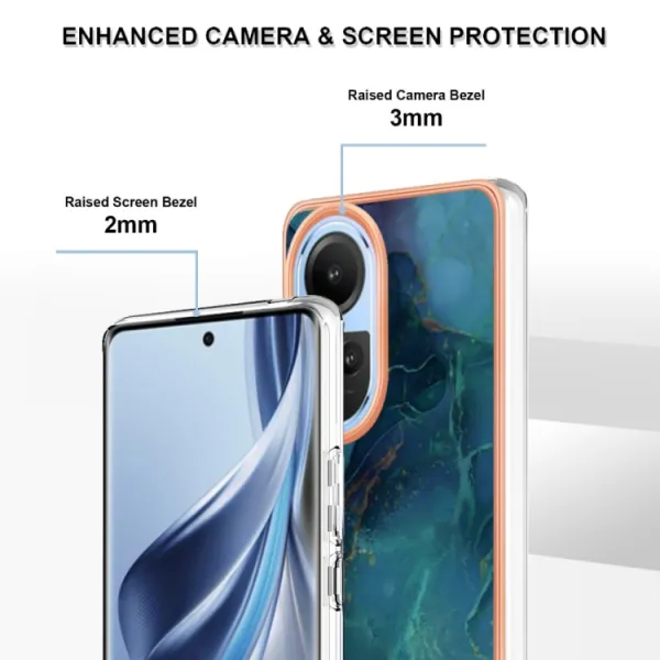 IMD MARBLE Ochranný kryt Oppo Reno10 5G GREEN