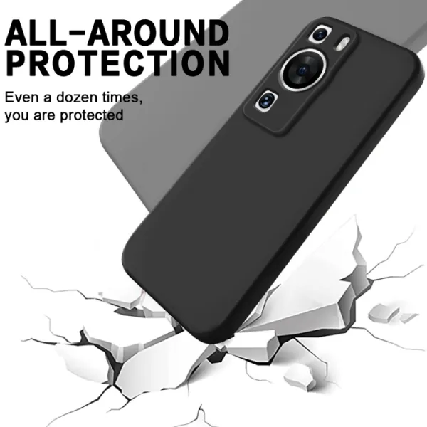 RUBBER Ochranný kryt pre Huawei P60 Pro čierny