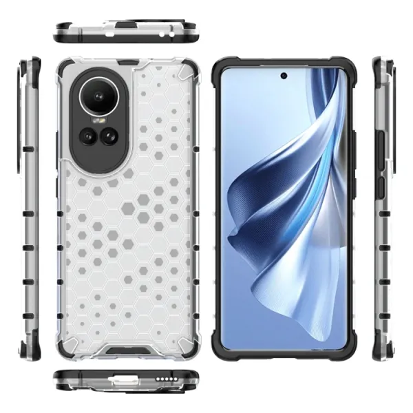 HONEYCOMB Ochranný kryt Oppo Reno10 5G / Reno10 Pro 5G biely