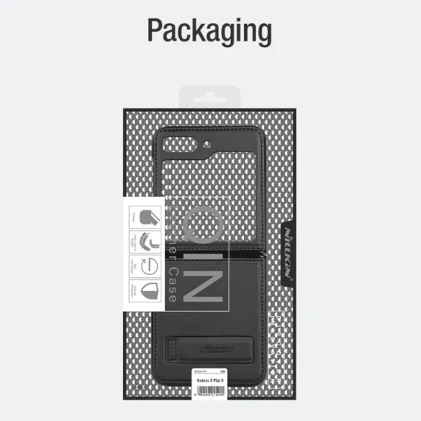 NILLKIN QIN Ochranný kryt so stojanom pre Samsung Galaxy Z Flip5 5G zelený