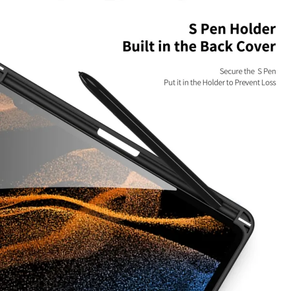 DUX TOBY Flipové puzdro Samsung Galaxy Tab S9 Ultra / Tab S10 Ultra čierne