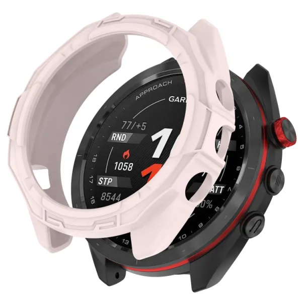 TPU HALF COVER Obal pre Garmin Approach S70 47mm ružový