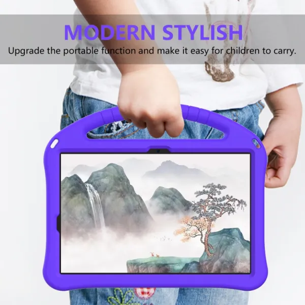 KIDDO Detský obal pre Samsung Galaxy Tab S9 fialový