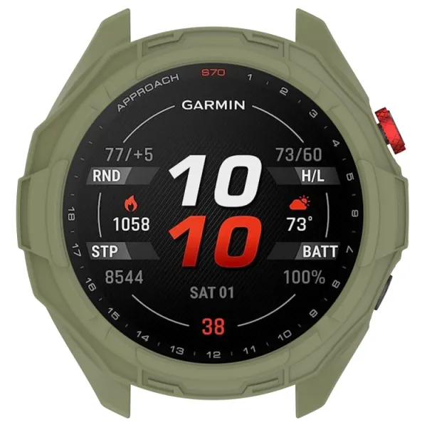 TPU HALF COVER Obal pre Garmin Approach S70 47mm zelený