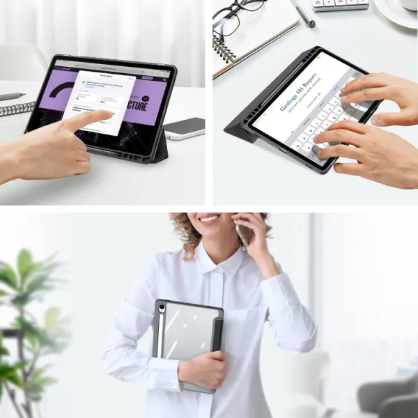 DUX TOBY Flipové puzdro pre Samsung Galaxy Tab S9 čierne