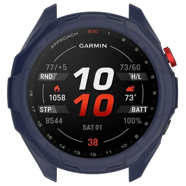 TPU HALF COVER Obal pre Garmin Approach S70 47mm modrý