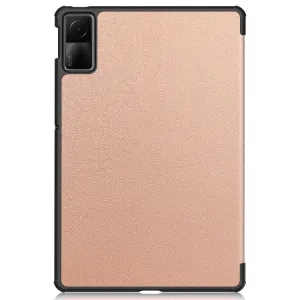 LEATHER Zaklápací kryt pre Xiaomi Redmi Pad SE ružovozlatý
