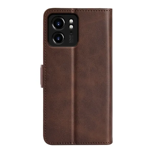 SIDE Peňaženkové puzdro pre Motorola Edge 40 tmavohnedé