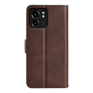 SIDE Peňaženkové puzdro pre Motorola Edge 40 tmavohnedé