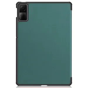 LEATHER Zaklápací kryt pre Xiaomi Redmi Pad SE zelený