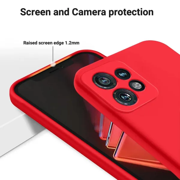 RUBBER Ochranný kryt pre Motorola Edge 40 Pro červený