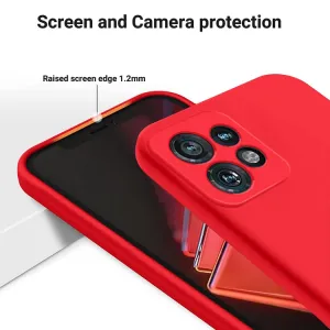 RUBBER Ochranný kryt pre Motorola Edge 40 Pro červený