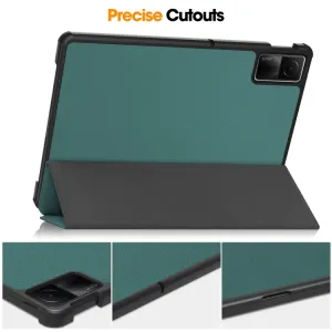 LEATHER Zaklápací kryt pre Xiaomi Redmi Pad SE zelený